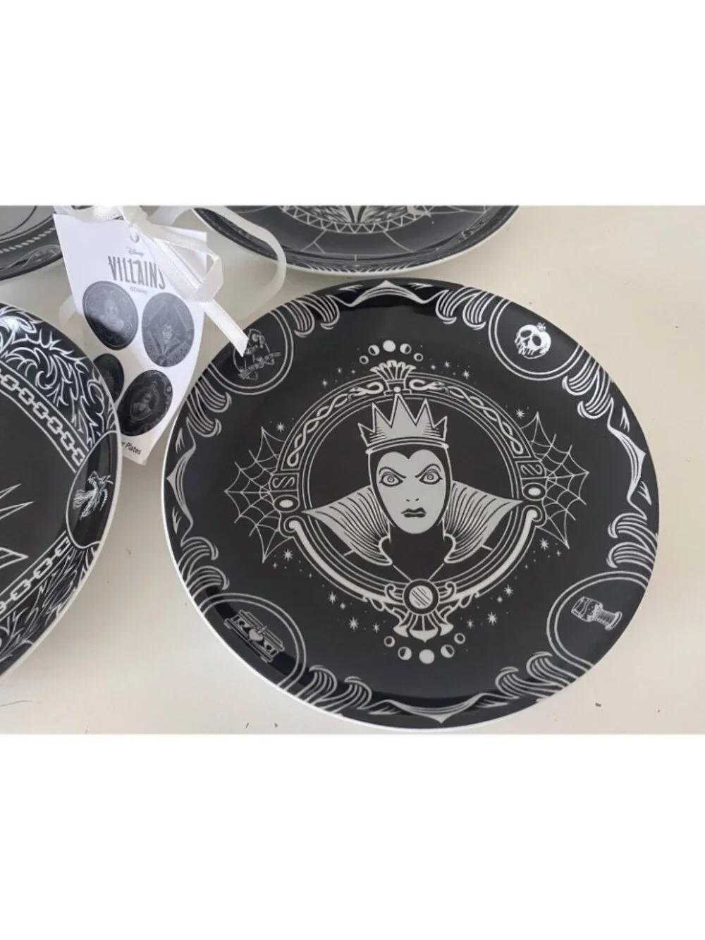 Set Of 4 Disney Villains Ceramic Appetizer Plates Ceramic 6” Ursula Maleficent